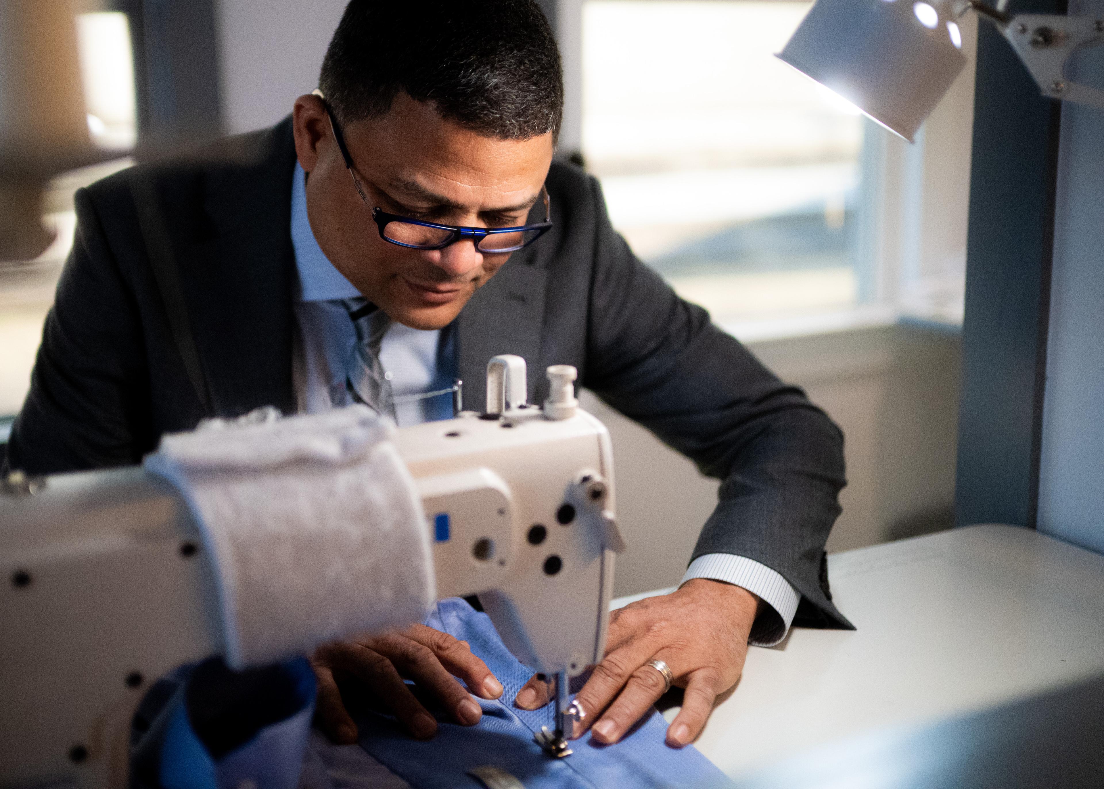 Welvin Rosario in his atelier